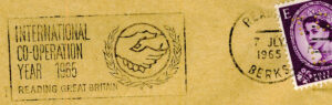 International Co-operation Year 1965 Reading Great Britain_GS 559t