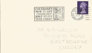 Coleraine's New Life Churches Bible Study Year 1968_GS 930 t