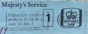 Mananan Festival of Music & the Arts June 22 - July 2 Festival Office, Port Erin Isle of Man_IM 23t